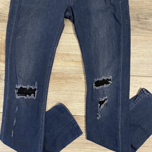 Rag & Bone Women’s Size 27 Distressed Skinny Jeans Denim Dark Blue Wash - Picture 6 of 10